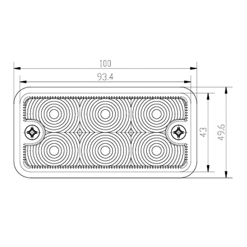 Kompaktné LED predné indikátor polohy a šírky IP66 pre rôzne technické vozidlá